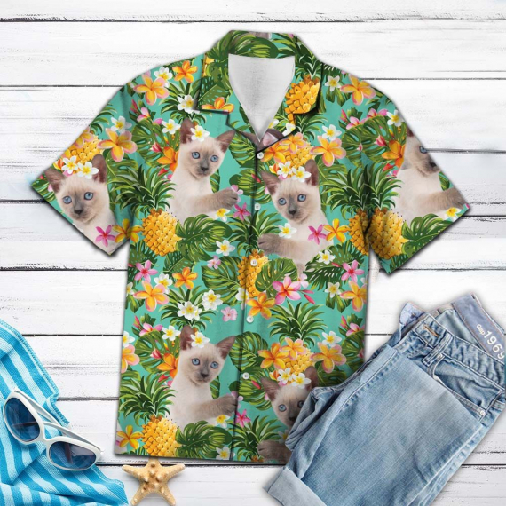 Tropical Pineapple Thai cat H87062 - Hawaii Shirt