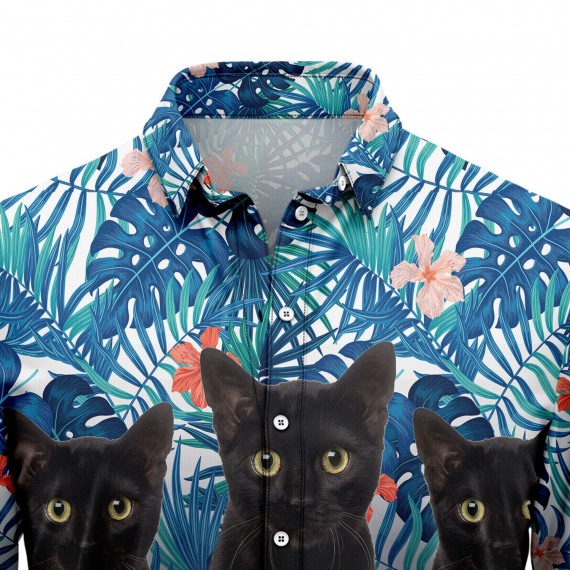 3D Black Cat G5728 Hawaiian Shirt