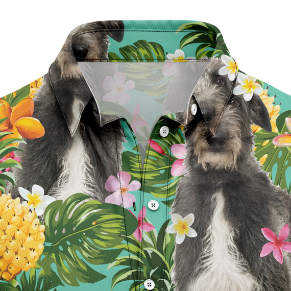 Tropical Pineapple Scottish Deerhound H97084 Hawaiian Shirt