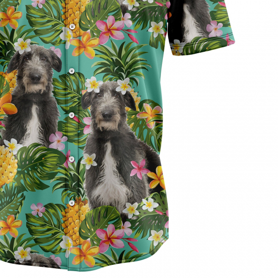 Tropical Pineapple Scottish Deerhound H97084 Hawaiian Shirt