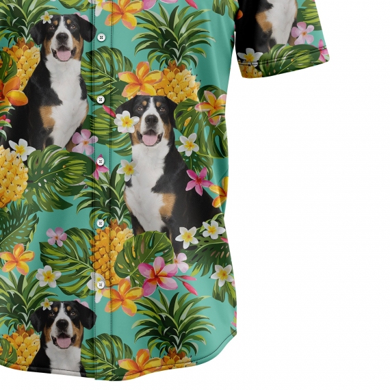 Tropical Pineapple Entlebucher Mountain Dog H97081 Hawaiian Shirt