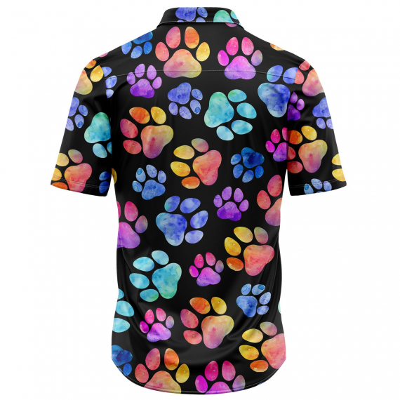 Dog Pawprint Colorful T2107 Hawaiian Shirt