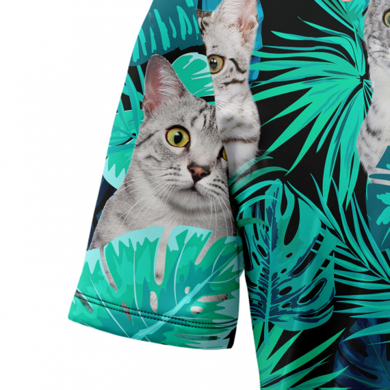 Custom Photo Cat Tropical T0207 Hawaiian Shirt
