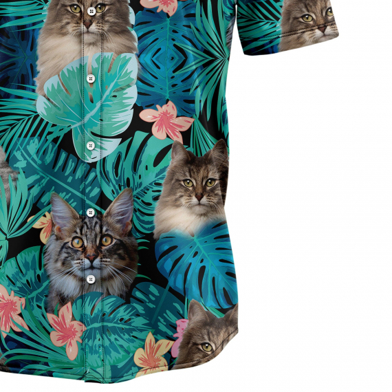 Tropical Norwegian Forest Cat G5702 Hawaiian Shirt