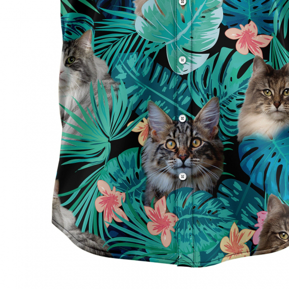 Tropical Norwegian Forest Cat G5702 Hawaiian Shirt
