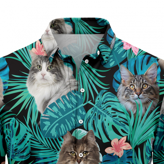 Tropical Norwegian Forest Cat G5702 Hawaiian Shirt
