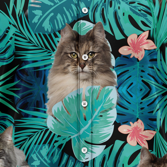 Tropical Norwegian Forest Cat G5702 Hawaiian Shirt