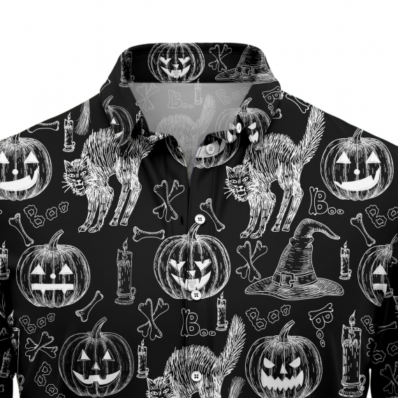 Halloween Black Cat H147011 Hawaiian Shirt
