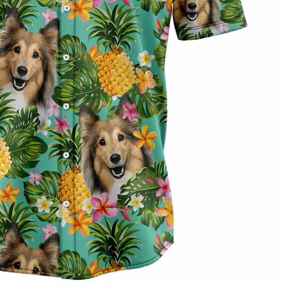 Tropical Pineapple Shetland Sheepdog H3721 Hawaiian Shirt