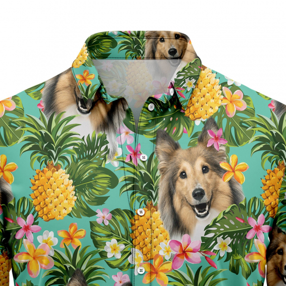 Tropical Pineapple Shetland Sheepdog H3721 Hawaiian Shirt