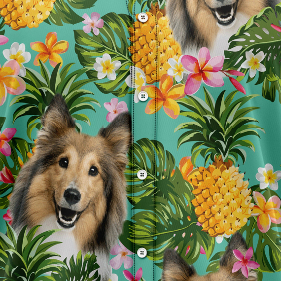 Tropical Pineapple Shetland Sheepdog H3721 Hawaiian Shirt