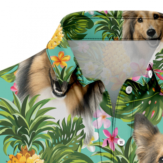 Tropical Pineapple Shetland Sheepdog H3721 Hawaiian Shirt