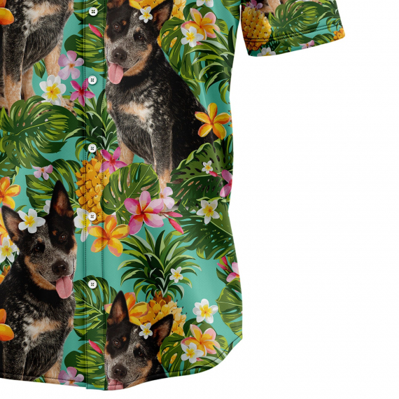 Tropical Pineapple Australian Cattle Dog H77036 Hawaiian Shirt