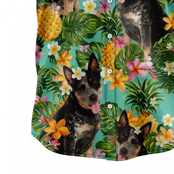 Tropical Pineapple Australian Cattle Dog H77036 Hawaiian Shirt