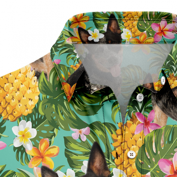 Tropical Pineapple Australian Cattle Dog H77036 Hawaiian Shirt