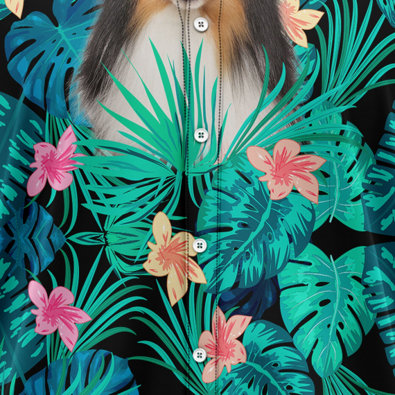 Shetland Sheepdog Tropical T0207 Hawaiian Shirt
